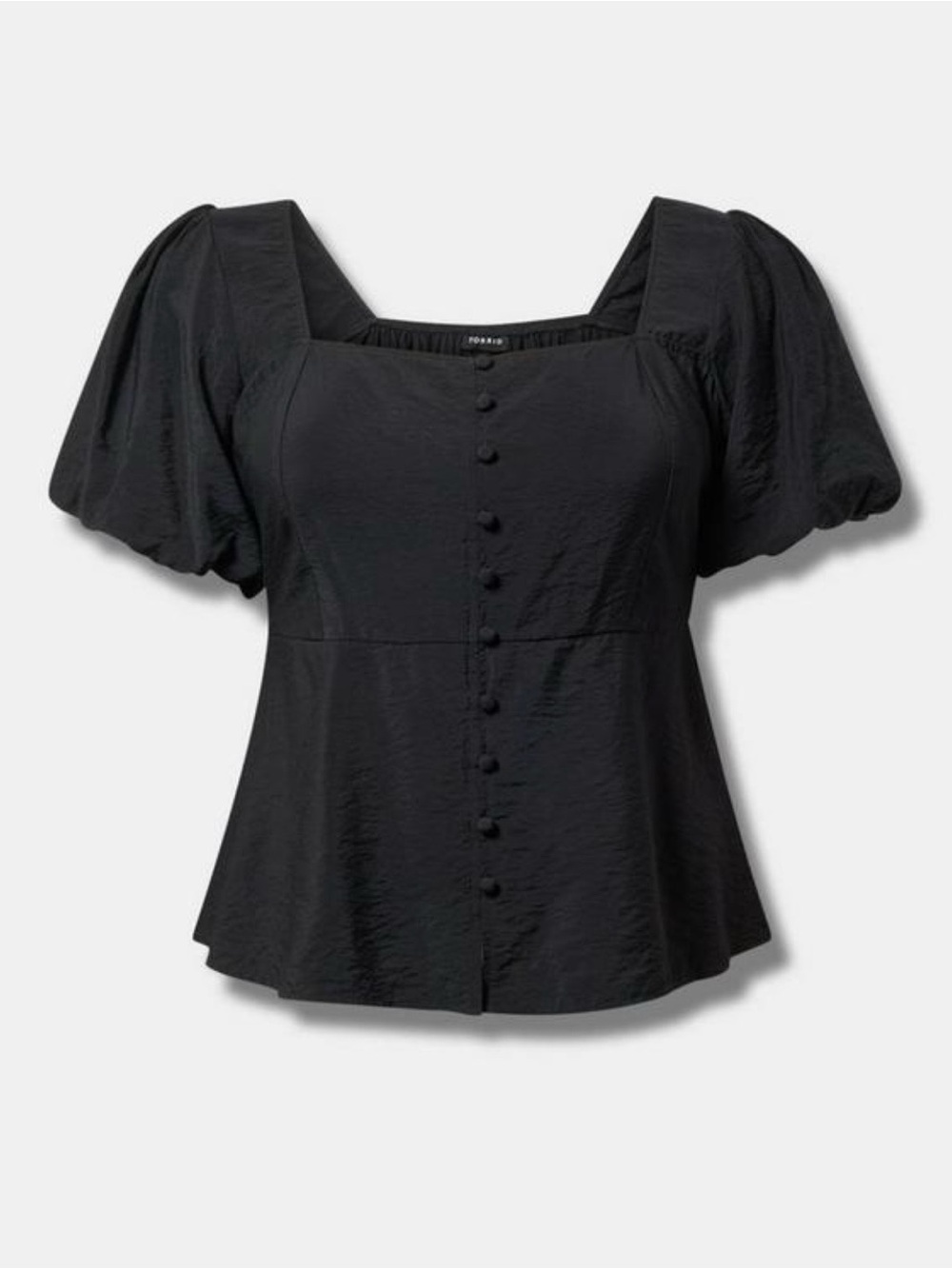 Torrid Peplum Square-Neck Puff Sleeve Top